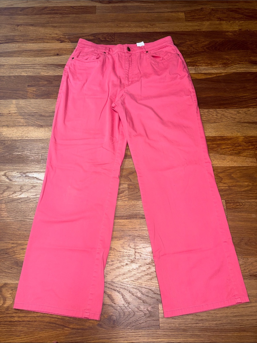 TALBOTS petites lightweight pink straight leg jeans